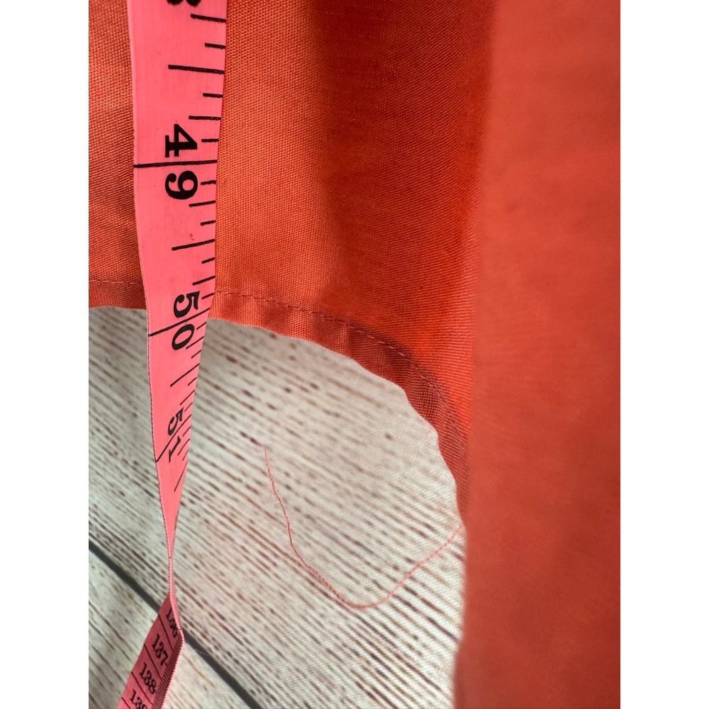 Maeve Anthropologie Maxi Dress Women Size 6 Coral Tiered Smocked V-Neck Cotton - Picture 8 of 9